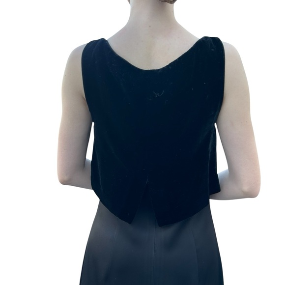 Vintage Nicole Miller Empire Dress Size 2 Velvet Satin Gown Whimsigoth Witchy - Picture 13 of 16